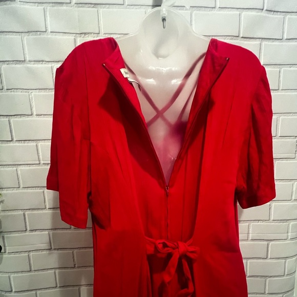 THE AVENUE women’s short sleeve button down maxi red dress /size 18 - Picture 11 of 12